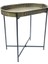 Standlı Oval Tepsili Sehpa Gold 2