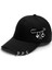 Siyah Hip Hop Erkek Kadın Beyzbol Şapkası Kalp Yıldız Metal Pin Snapback Şapka Yüzükler ile Erkek Harajuku Kore Rahat Vizör Eş Şapkaları Kadın (Yurt Dışından) 1
