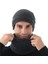 Gri Kış Skullies Şapka Kasketleri Yün Örme Şapka Eşarp Astarlı Erkek Gorras Bonnet Kışlık Şapkalar Erkekler Içın Bere (Yurt Dışından) 1