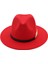 Kırmızı Bayanlar Yün Fedora Sıcak Caz Şapka Chapeau Femme Feutre Panaman Kap Keçe Kadın Fedora Şapkalar Inciler Kemer ile Vintage Fötr Kapaklar (Yurt Dışından) 4