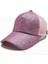 Pembe Düz Renk Glitter At Kuyruğu Beyzbol Şapkası Kadın Yaz Doğa Sporları Örgü Ince Parlak Snapback Şapka Dağınık Topuz Hip Hop Eş Şapkaları (Yurt Dışından) 1