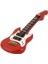 1/12 Bebek Evi Minyatür Müzik Enstrüman Kırmızı Elektro Gitar (Yurt Dışından) 4