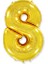 8 Rakamı Altın Folyo Balon 34 Inch 86 cm 1
