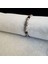TS000711 - Gerçek Deri, Eskitme Top Figürü Yılan Sırtı Desen Açık Kahverengi Deri El İşi/Tasarım Erkek Bileklik 3