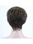 Kadınlar Düz Kısa Doğal Peruk Tarzı Pixie Cut Sentetik Saç Kahverengi Kadınlar Içın Isıya Dayanıklı Saç Peruk 4
