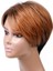 Kısa Bob Pixie Cut Patlama ile Sentetik Peruk Siyah ve Açık Kahverengi Peruk Kadınlar Içın Düz Ombre Cosplay Parti Peruk 4