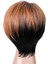 Kısa Bob Pixie Cut Patlama ile Sentetik Peruk Siyah ve Açık Kahverengi Peruk Kadınlar Içın Düz Ombre Cosplay Parti Peruk 5