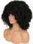 Kısa Saç Afro Kinky Kıvırcık Peruk Patlama ile Sentetik Peruk Siyah Kadınlar Içın Doğal Cosplay Peruk Sıcaklık 3