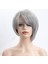 Kadınlar Içın Saç Peruk Parti Sentetik Bob Peruk Kısa Düz Doğal Cosplay Moda Kadın Isıya Dayanıklı Peruk 2