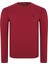 T8588 Bisiklet Yaka Erkek Sweatshirt-Düz Bordo 1