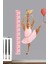 Balerin Zürafa Boy Ölçer Pvc Duvar Sticker 1