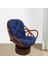 Dokulu Rattan Hasır Döner Rocker Sandalye Yastık Koltuk Minderleri 48 "x 24" Siyah (Yurt Dışından) 3