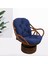Dokulu Rattan Hasır Döner Rocker Sandalye Yastık Koltuk Minderleri 48 "x 24" Siyah (Yurt Dışından) 4