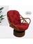 Dokulu Rattan Hasır Döner Rocker Sandalye Yastık Koltuk Minderleri 48 "x 24" Siyah (Yurt Dışından) 4