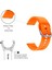 Samsung Galaxy Watch 7 / 6 / 5 / 4 Uyumlu Silikon Kordon 20MM Turuncu 3