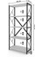 Sera Çok Amaçlı Raflı Metal Kitaplık 150CM Beyaz 3