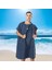 Mikrofiber Sörf Panço Değişen Robe Wetsuit Yumuşak Yüzme Donanması Mavi (Yurt Dışından) 4