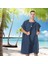 Mikrofiber Sörf Panço Değişen Robe Wetsuit Yumuşak Yüzme Donanması Mavi (Yurt Dışından) 5