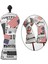 Golf Ahşap Kafa Kapak Kaymaz Headcover Koruyucu Guard Golf Kulübü Headcover Yıldız Çizgili 3 5 5
