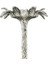 Metal Palmiye Ağacı Mumluk 13X30 cm AK.HY0027 2