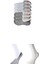 Gri ve Beyaz Kadın Babet Çorap 6 Çift 1