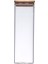 Cam Kavanoz Bambu Kapak Gıda Saklama Kabı Pirinç Şeker Tahıl 6.5X20 cm 6.5X20 cm 650ML Için (Yurt Dışından) 1