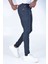 Erkek Skınnyfit Yırtık Kot Pantolon K1400 - Füme 3