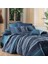 De Jack Ranforce Yıkamalı Nevresim Takımı Çift Kişilik Mavi 3