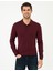 Pierre Cardin Erkek Bordo Slim Fit Basic Triko Kazak 50248550-VR014 1