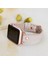 Apple Watch Uyumlu 38 40 41 mm Kadın Deri Kordon Slim - Bej 4