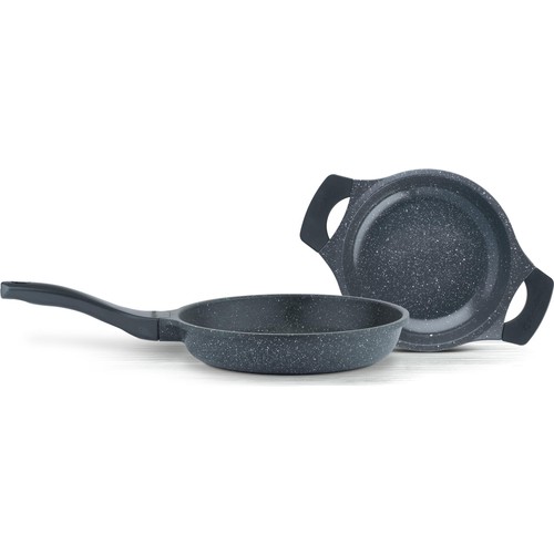 Thermoad 2'li Döküm Tava Sahan Seti 20 x 26 cm. Gri