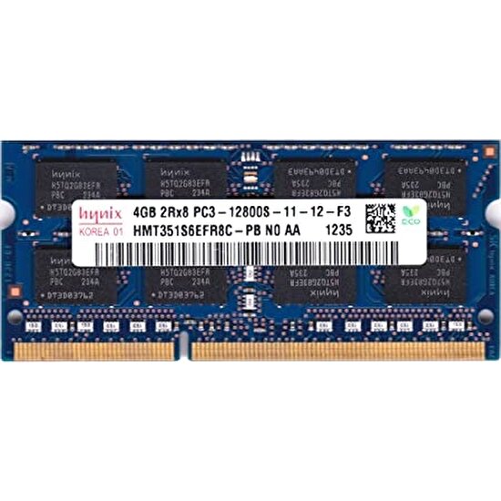 Hynix Sk HMT351S6EFR8C-PB 4 GB 1600 Mhz Ddr3 Notebook Ram Kutusuz Ürün