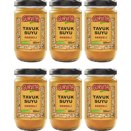 Gurvita Tavuk  Suyu Sebzeli 320 ml 6'lı