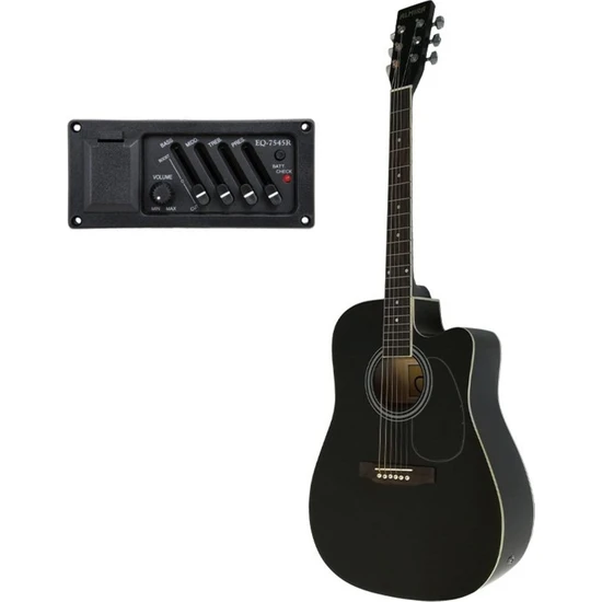 SAZ Almira F650N-BKC Siyah Elektro Akustik Gitar