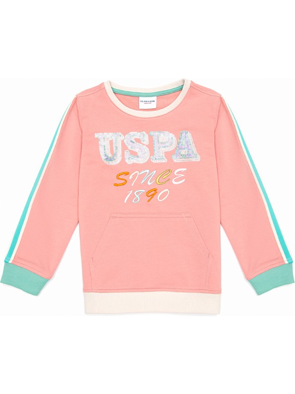 U.S. Polo Assn. Kız Çocuk Coral Sweat Shirt