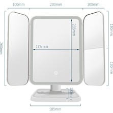 Puluz430 Makyaj Aynası Masa Lambası Plug-In Tarzı Beyaz (Yurt Dışından)