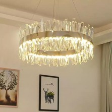 Luna Lighting Modern Kristal Avize Kristal Taşlı 3 Renk 60 Lık Avize