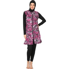 Fantasy Tam Kapalı Paraşüt Kumaş Tesettür Mayo 3064