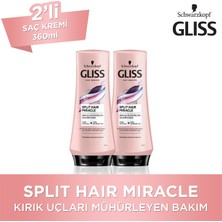 Gliss Split Hair Miracle Saç Kremi 360 Ml X 2 Adet