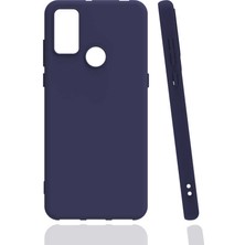 Tekno Grup Tcl 20E Kılıf Mat Esnek Biye Silikon Kılıf Lacivert