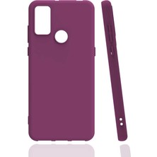 Tekno Grup Tcl 20E Kılıf Mat Esnek Biye Silikon Kılıf Mor