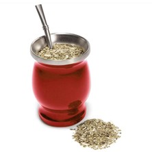 Dolity Paslanmaz Çelik Yerba Mate Kupası Seti Çift Katmanlı Vakum Yalıtım Kupa Kırmızı (Yurt Dışından)