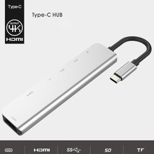 Pmr Type C USB 3.1 7 In1 Adaptör 4K Hmi-2*usb 3.0 Sd-Microsd Kart Okuyucu