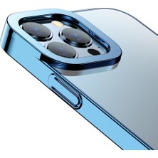 Baseus Apple iPhone 13 Pro 6.1 Glitter Ultra Koruma Sert Silikon Kılıf Mavi