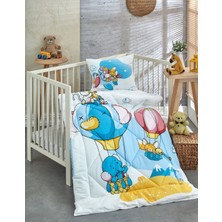 Komfort Home Baskılı  Pamuklu Silikon Elyaf Bebek Yorganı+Yastık