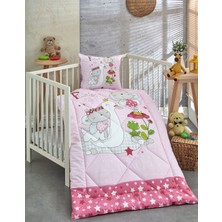 Komfort Home Baskılı  Pamuklu Silikon Elyaf Bebek Yorganı+Yastık