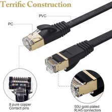 Asian Tech Store Cat8 RJ45 Ethernet Network Patch Kablo 5 Metre