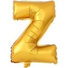 Dipak Gold Renk Z Harfi Folyo Balon 16 Inç 40 cm