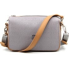 Just Polo Kadın 5 Bölmeli Ayarlanabilir Uzun Askılı Omuz Çantası ve Cüzdan Kombini PBU4036-1006