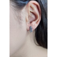 Parmas Design Benekli Yılan Tasarım 925 Ayar Gümüş Kadın Küpe